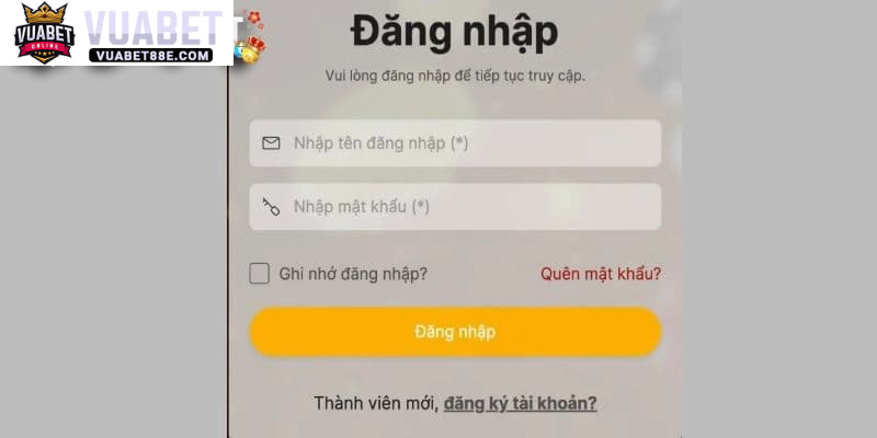 Hướng dẫn cách đăng nhập Vuabet88